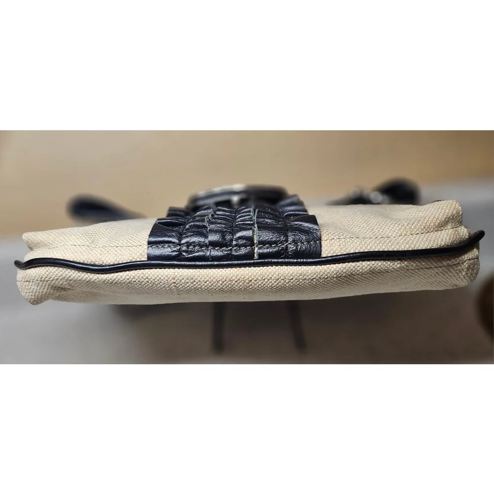 EUC Bill Blass Natural Fiber Canvas Shoulder/Clutch